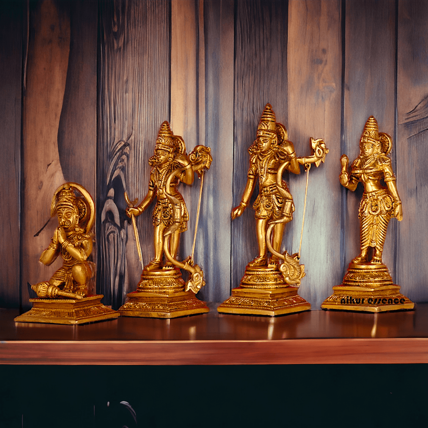 Buy Solid Brass Ram Darbar statue by Nikur Essence - 22 cm Length