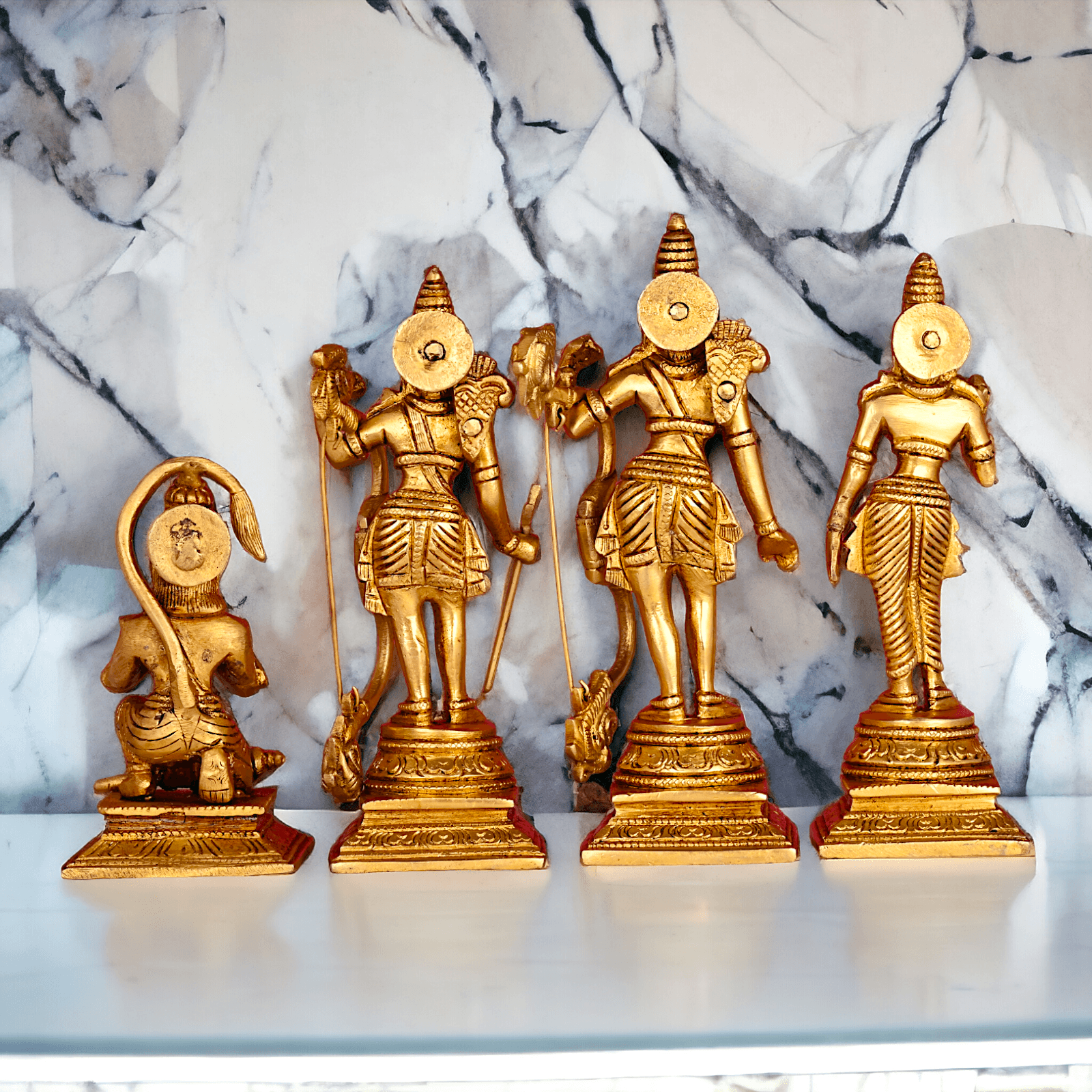 Buy Solid Brass Ram Darbar statue by Nikur Essence - 22 cm Length