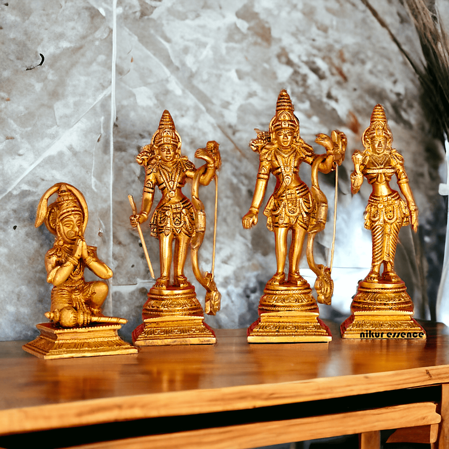 Buy Solid Brass Ram Darbar statue by Nikur Essence - 22 cm Length