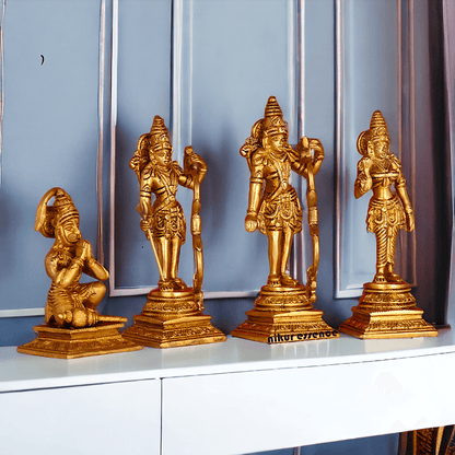 Buy Solid Brass Ram Darbar statue by Nikur Essence - 22 cm Length