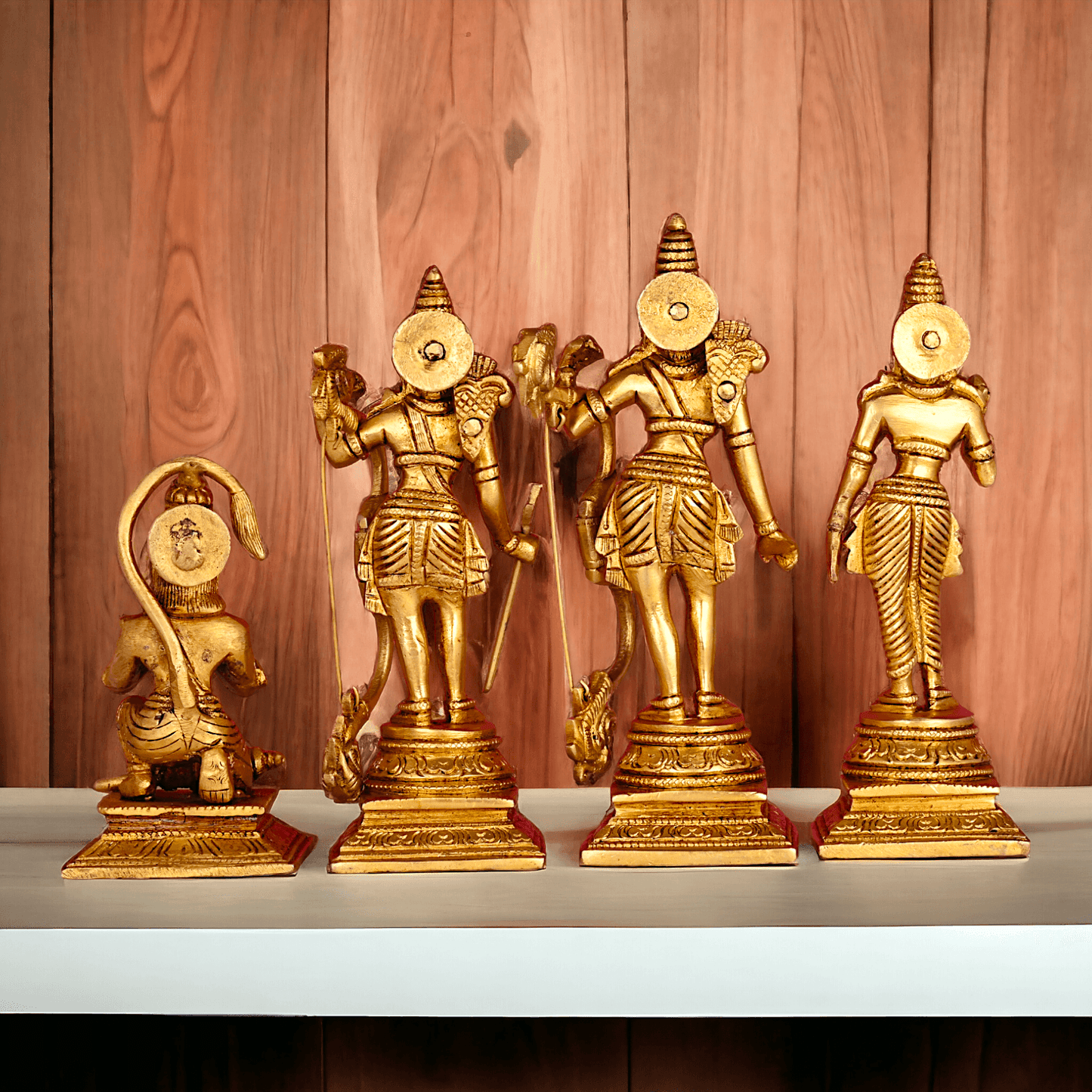 Buy Solid Brass Ram Darbar statue by Nikur Essence - 22 cm Length Idols Nikuressence