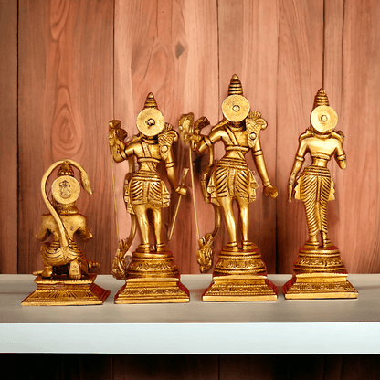 Buy Solid Brass Ram Darbar statue by Nikur Essence - 22 cm Length