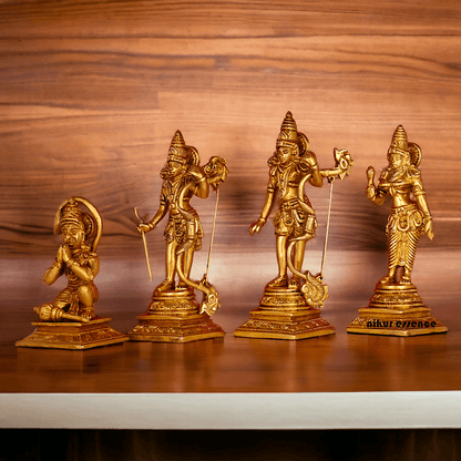 Buy Solid Brass Ram Darbar statue by Nikur Essence - 22 cm Length