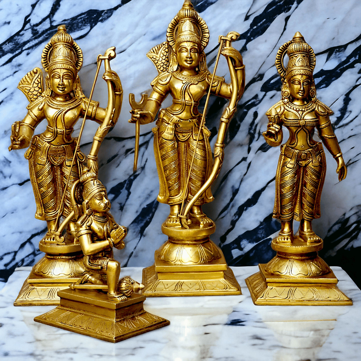 Solid Brass Ram Darbar statue by Nikur Essence - 22 Inch