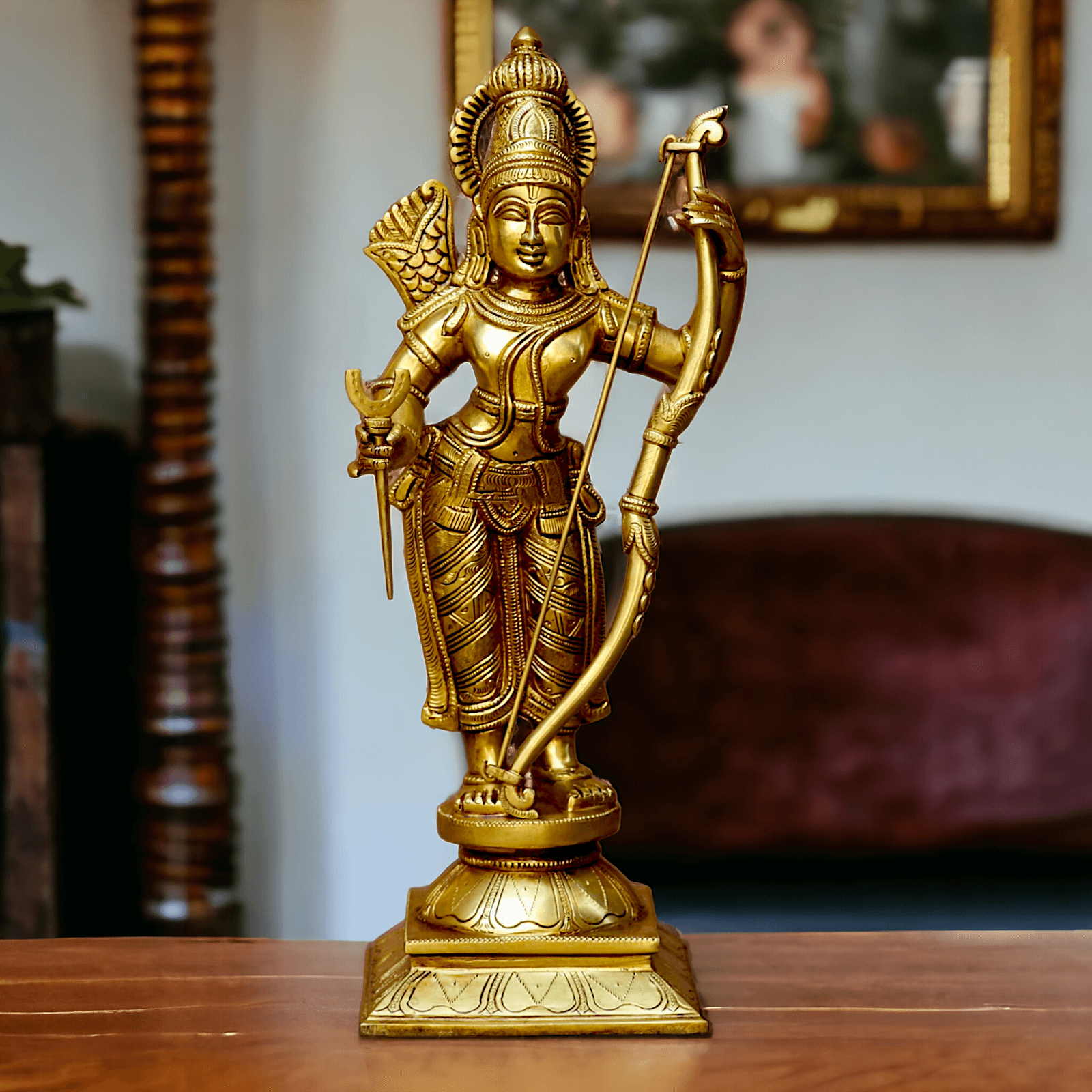 Solid Brass Ram Darbar statue by Nikur Essence - 22 Inch