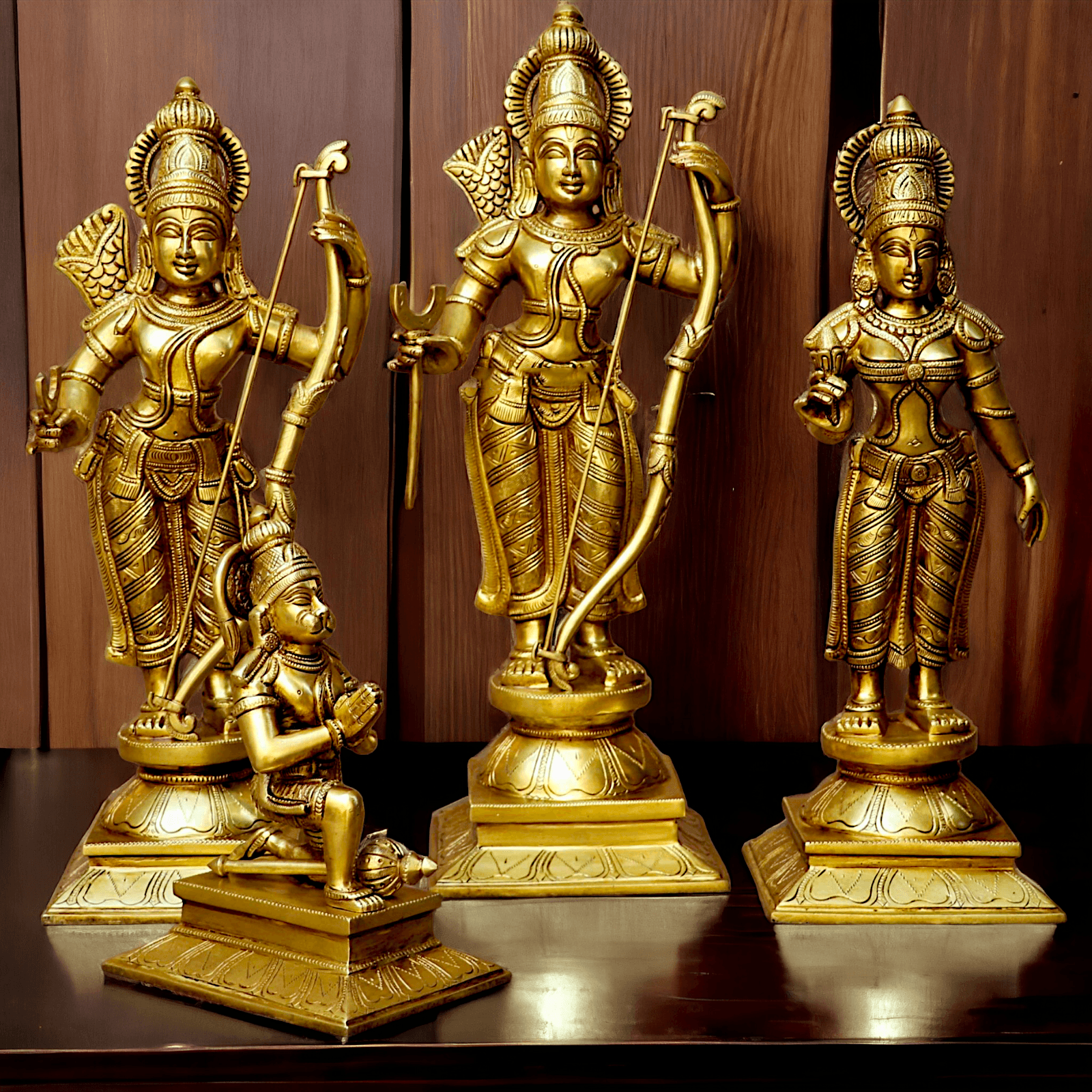 Solid Brass Ram Darbar statue by Nikur Essence - 22 Inch