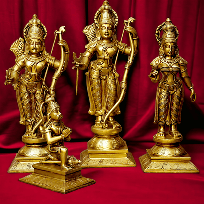 Solid Brass Ram Darbar statue by Nikur Essence - 22 Inch