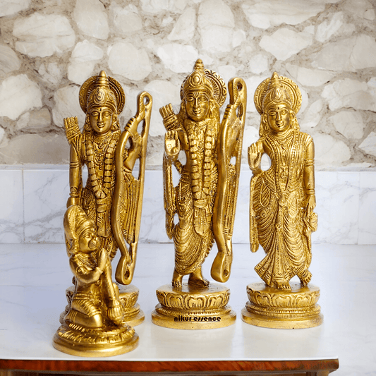 Online Pure Brass Ram Darbar statue by Nikur Essence - 22 cm Idols Nikuressence