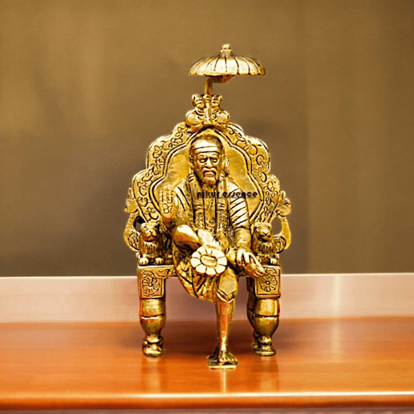 Buy 15 cm Brass Sai Baba Idol – Exquisite Handcrafted Spiritual Figurine for Devotional Worship, Home Altar, and Inspirational Decor Idols Nikuressence