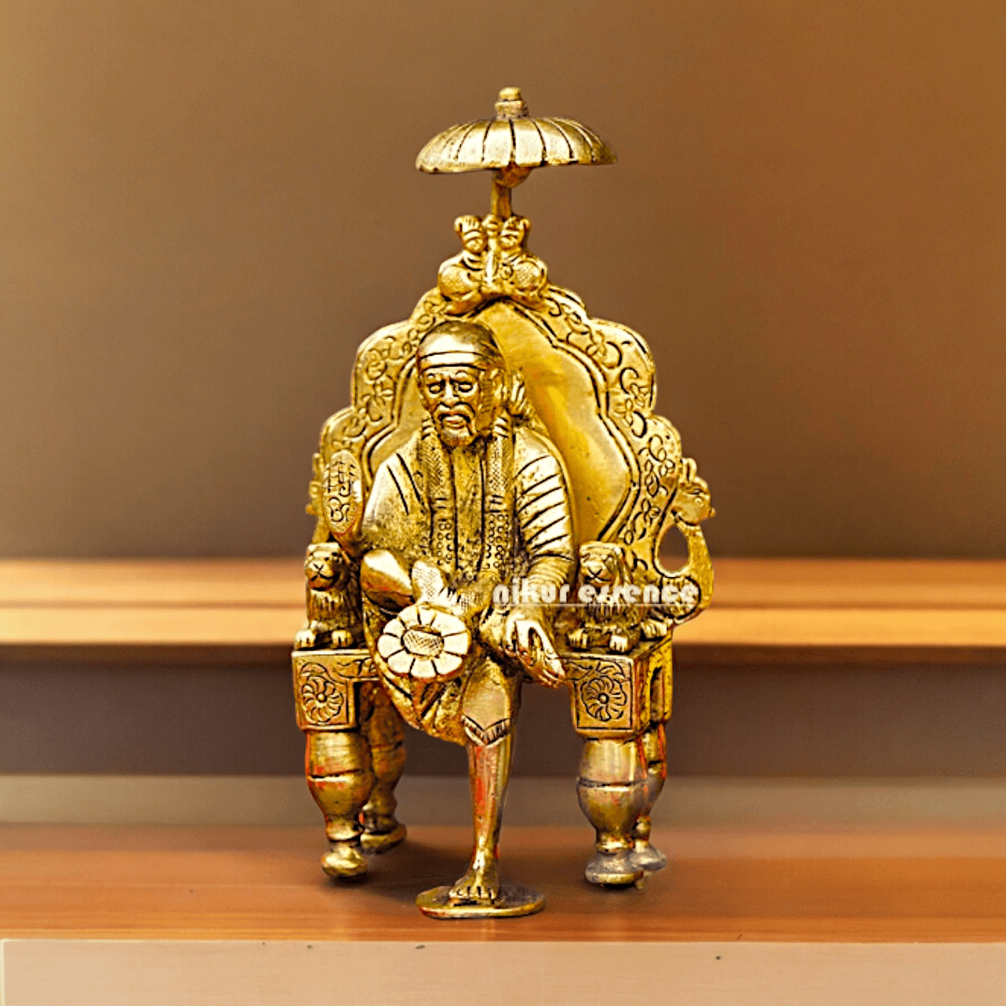 Buy 15 cm Brass Sai Baba Idol – Exquisite Handcrafted Spiritual Figurine for Devotional Worship, Home Altar, and Inspirational Decor Idols Nikuressence