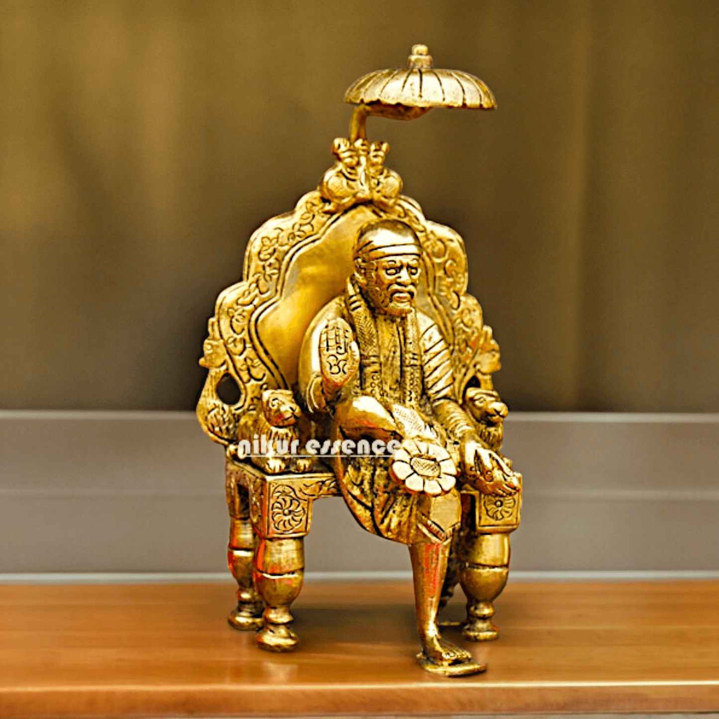 Buy 15 cm Brass Sai Baba Idol – Exquisite Handcrafted Spiritual Figurine for Devotional Worship, Home Altar, and Inspirational Decor Idols Nikuressence