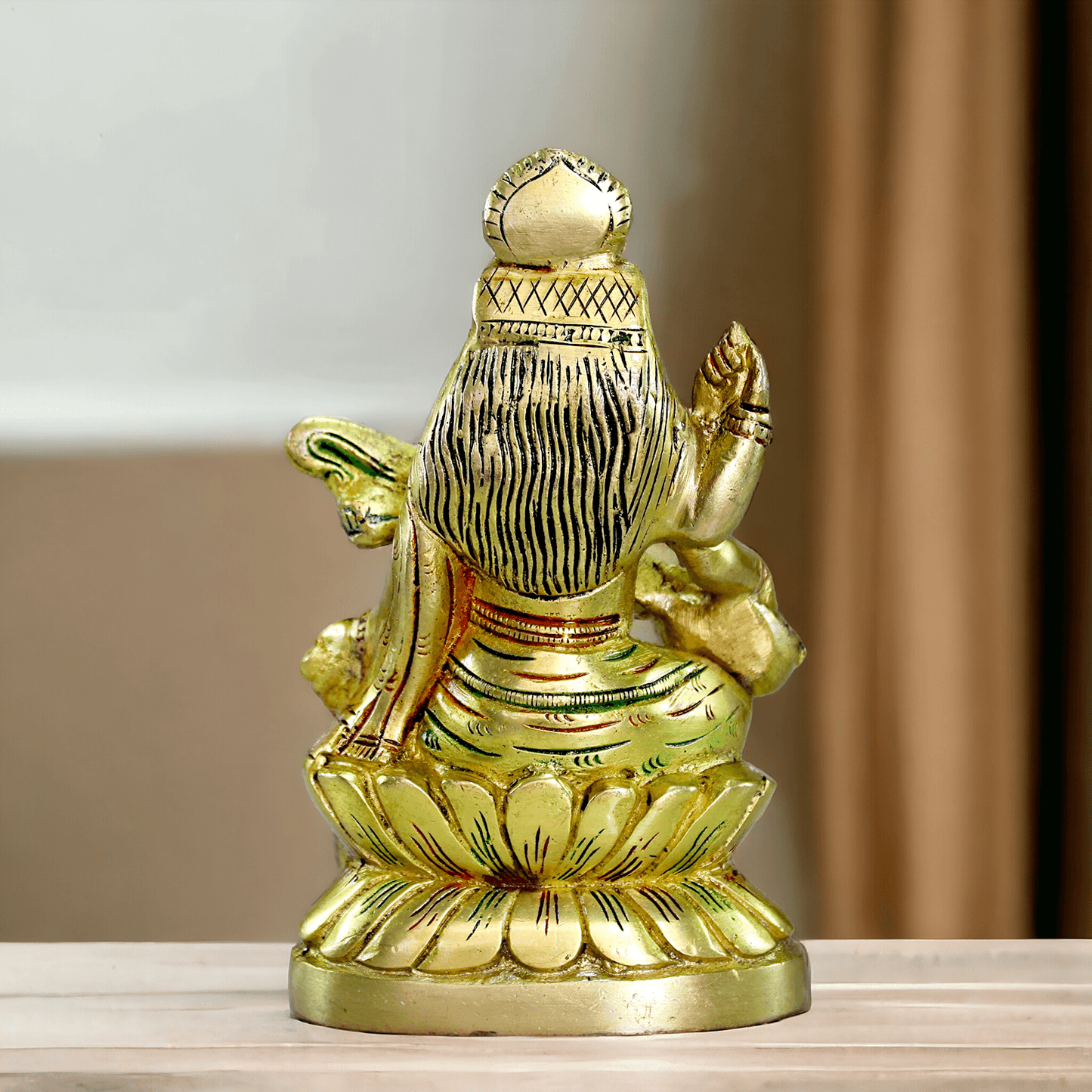 Brass Saraswati Maa Murti Idol 24.7 cm