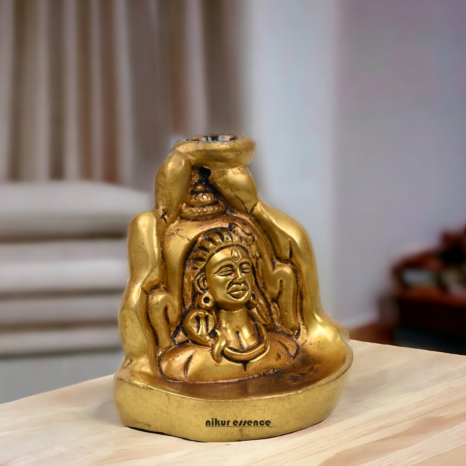 Solid Brass online Shiva Mahadev Idol - 3.9 inches Idols Nikuressence