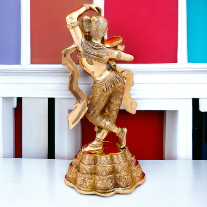 Brass Statue of a Young Lady Applying Vermilion, Capturing the Timeless Ritual of Beauty and Grace Idols Nikuressence