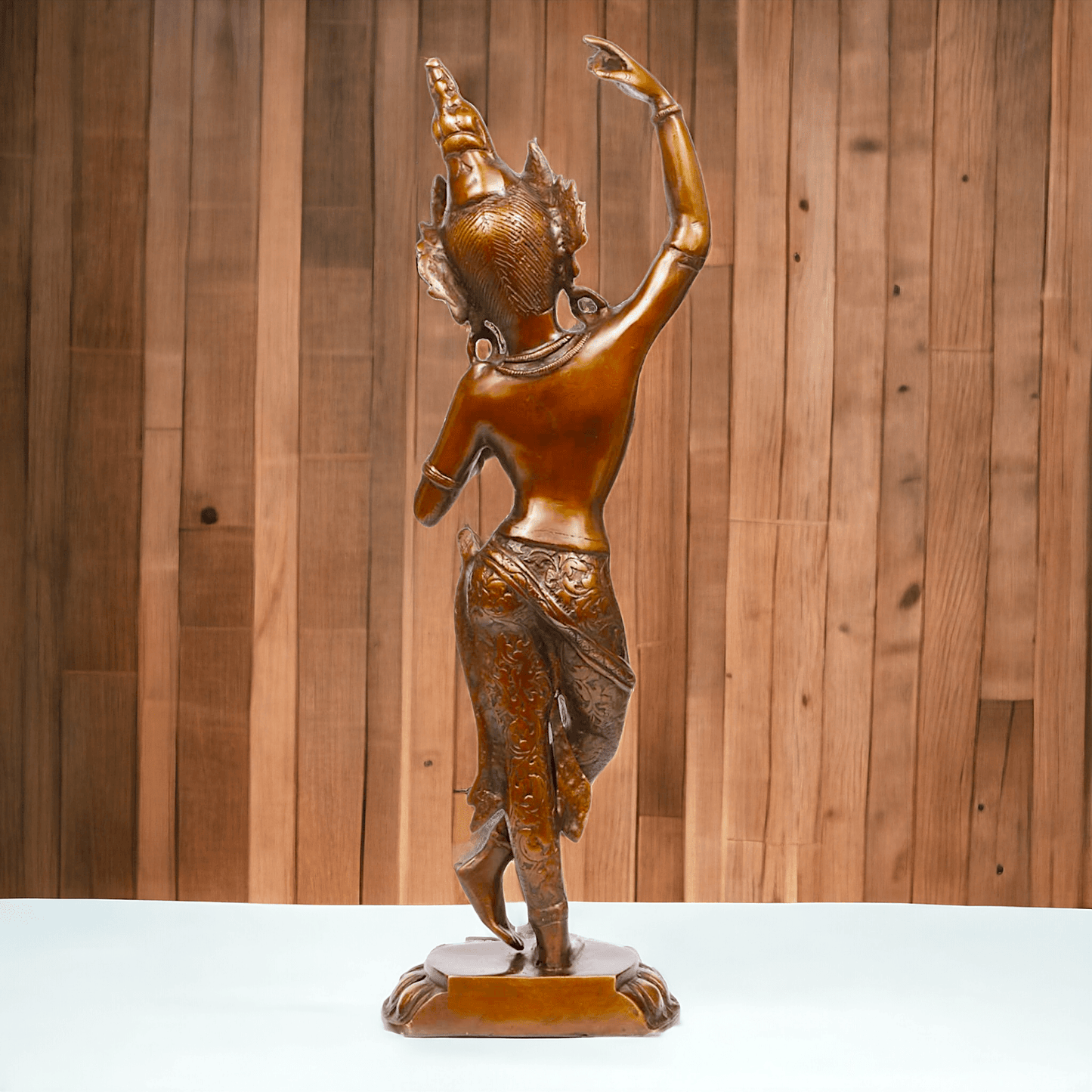 Brass Tara Statue - Large, Handcrafted Standing Figure with Intricate Detailing and Divine Aura Idols Nikuressence