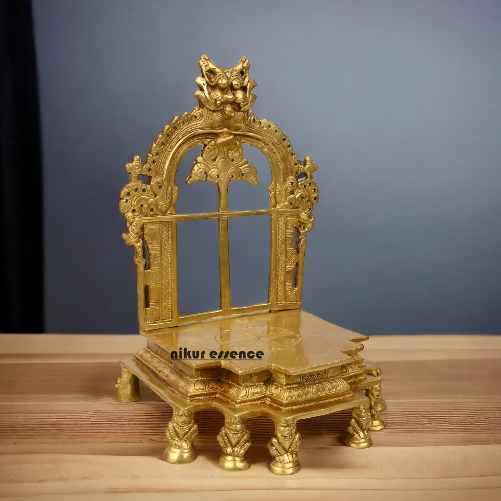 Pure Brass Throne by Nikur Essence - 30.5 cm Height