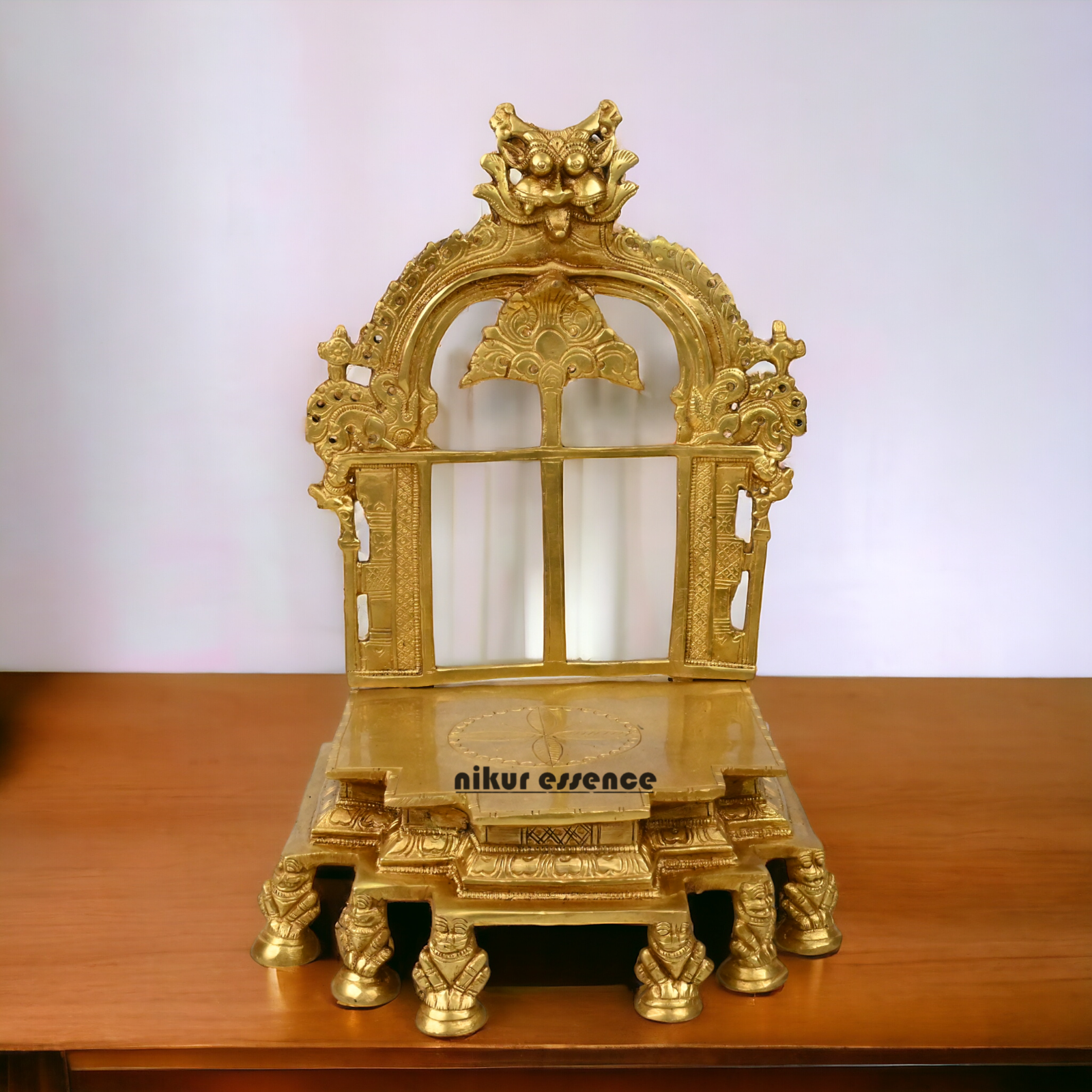 Pure Brass Throne by Nikur Essence - 30.5 cm Height