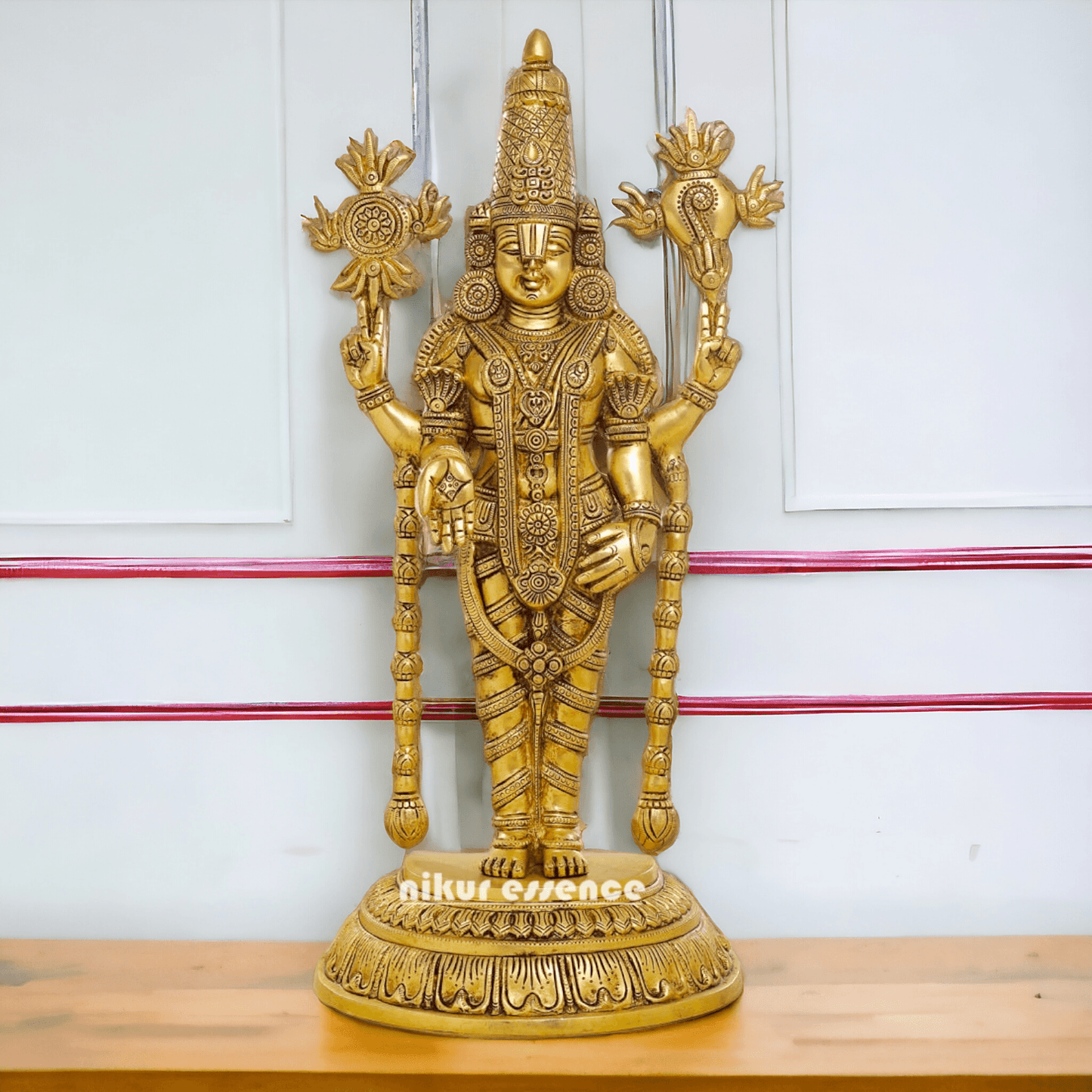 Brass Tirupati Balaji Idol - Revered Hindu Deity Sculpture for Home Decor and Worship Idols Nikuressence