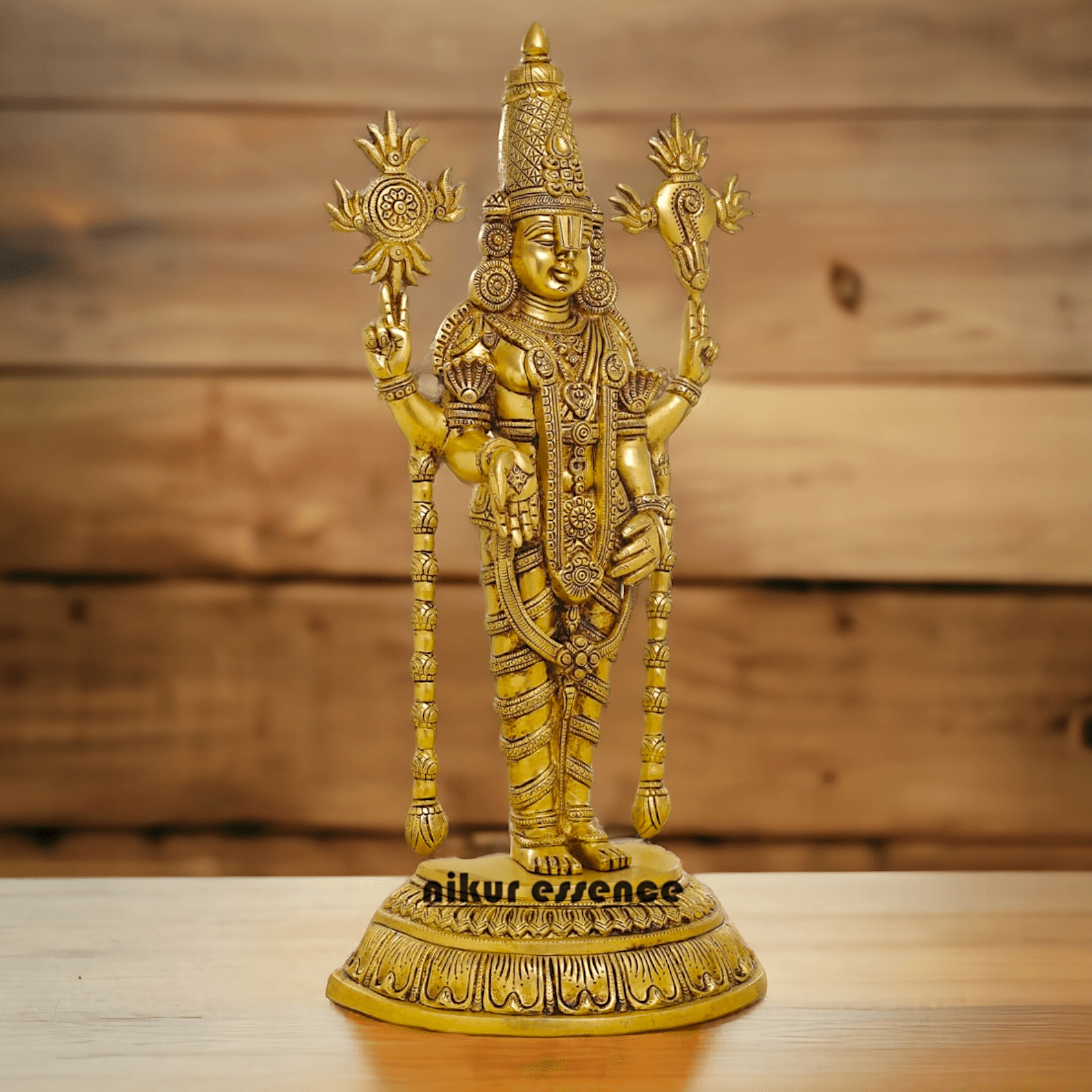 Brass Tirupati Balaji Idol - Revered Hindu Deity Sculpture for Home Decor and Worship Idols Nikuressence