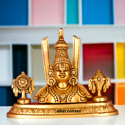 Pure Brass Tirupati Balaji Idol by Nikur Essence - 7 inch Nikuressence Artistic Home Decor Balaji balaji brass idol balaji god story Balaji pooja Balaji statue brass balaji idol brass decor items brass decoratives brass home decor brass pooja items brass pooja items near me brass tirupati balaji Buy balaji statue in usa diwali pooja items gst on brass pooja items history of balaji temple how to do pooja on diwali idol of tirupati balaji lord balaji story Online balaji statue tirupati balaji idol