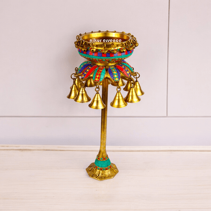 Buy online 40 cm Brass Urli - Traditional Ethnic Decorative Bowl Idols Nikuressence