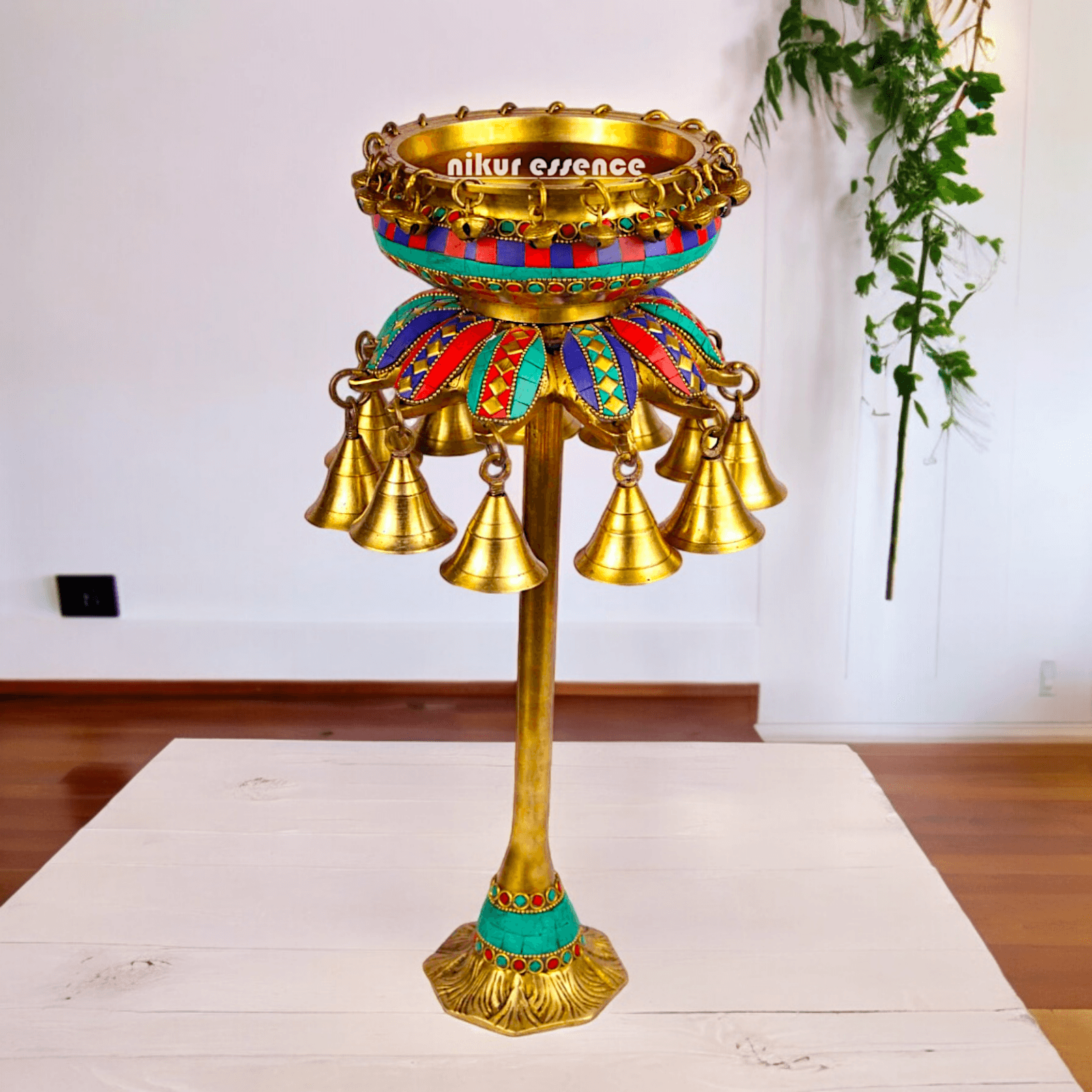 Buy online 40 cm Brass Urli - Traditional Ethnic Decorative Bowl Idols Nikuressence