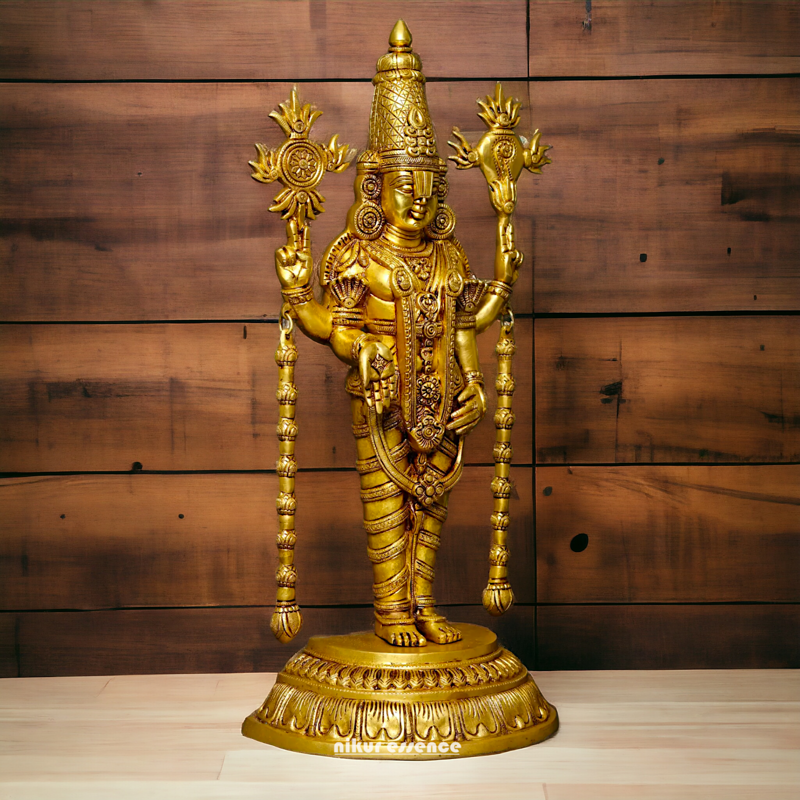 Buy Brass Venkateshwara idol, Revered Tirupati Balaji Deity Handcrafted with Fine Detailing and Sacred Significance Idols Nikuressence