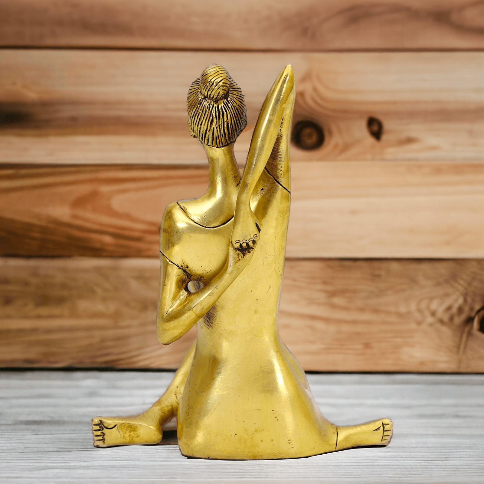 Yoga Posture Gomukhasana Pose Figurine Statue - Handcrafted Serenity and Balance Sculpture for Home Decor and Meditation Space Idols Nikuressence