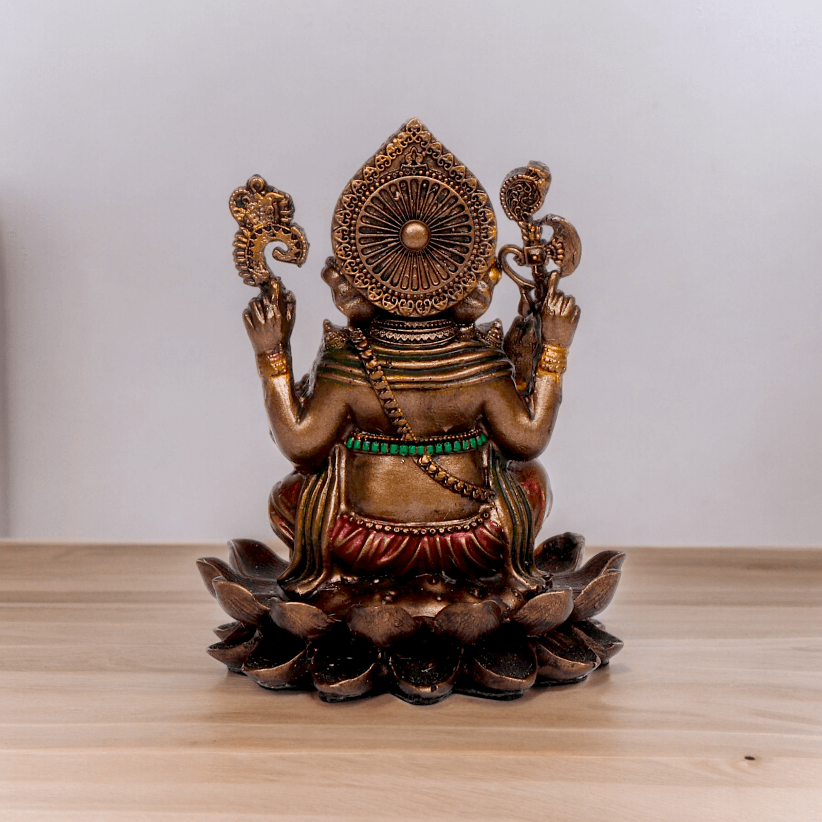 Bonded Bronze Ganesh sitting on lotus Nikur Essence - 4 inch Idols Nikuressence