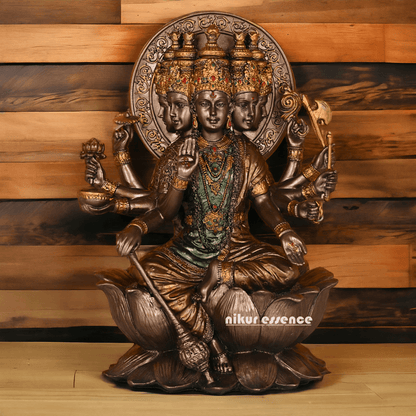 Bronze Gayatri Statue 26 CM in Bonded - Symbol of Divine Radiance and Spiritual Enlightenment