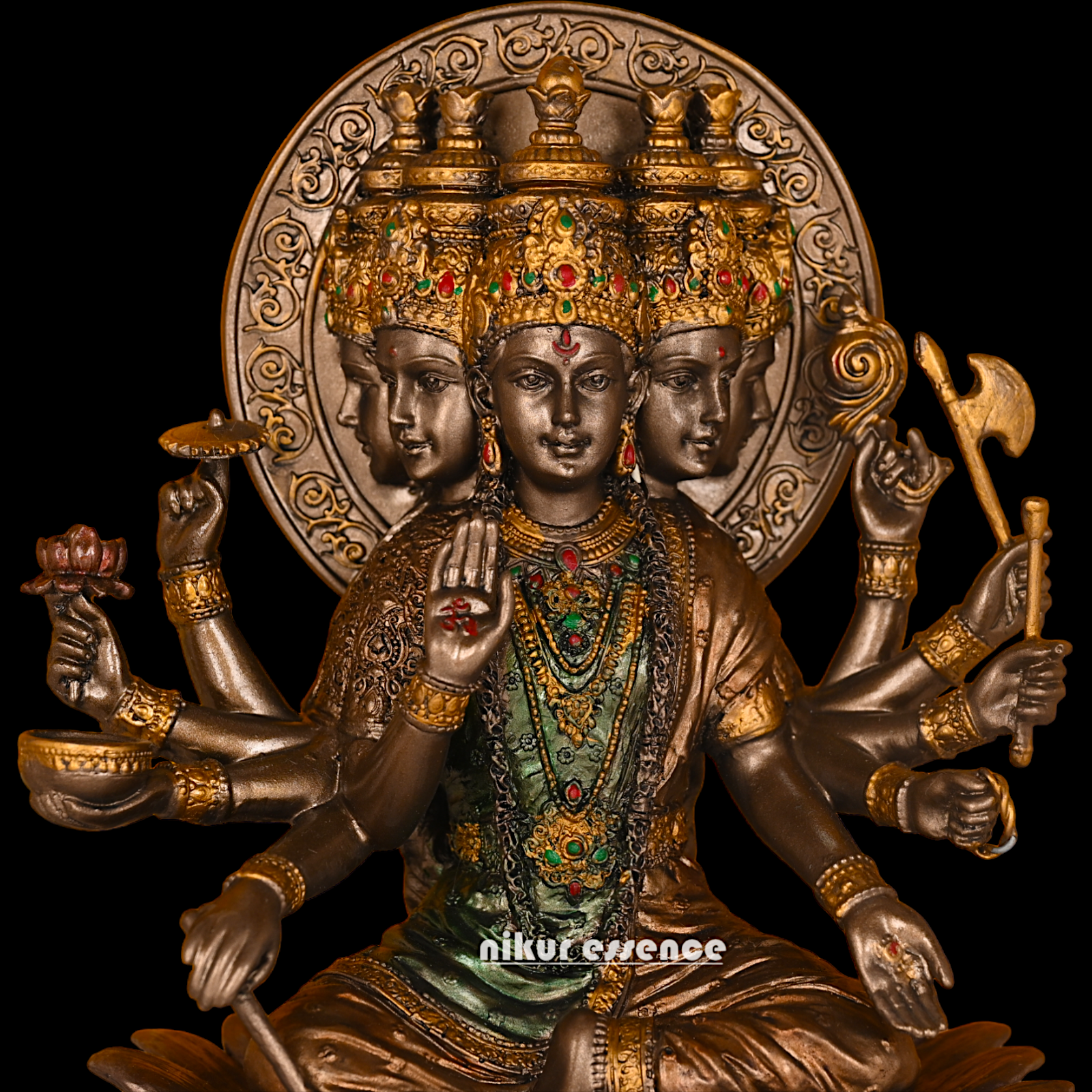 Bronze Gayatri Statue 26 CM in Bonded - Symbol of Divine Radiance and Spiritual Enlightenment