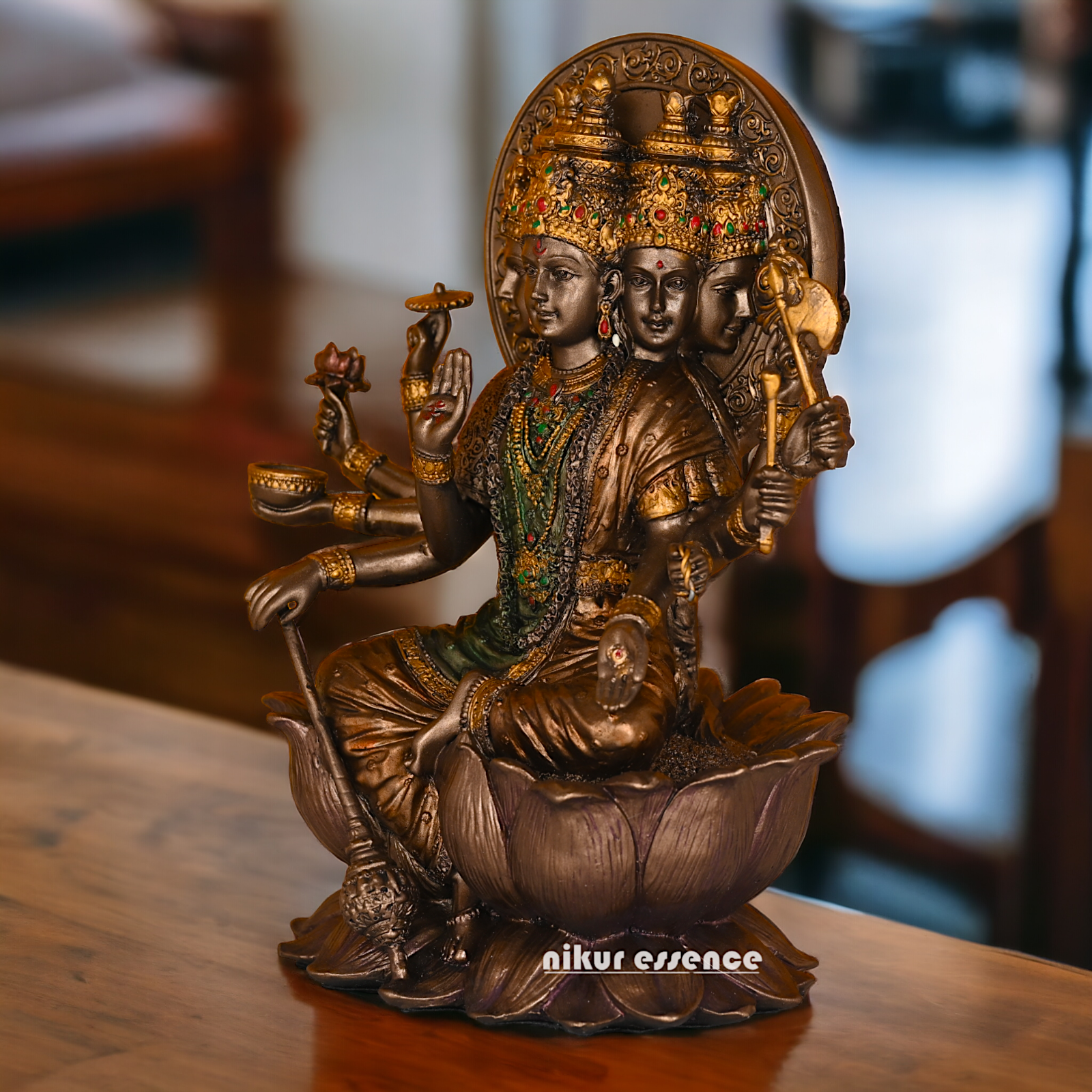 Bronze Gayatri Statue 26 CM in Bonded - Symbol of Divine Radiance and Spiritual Enlightenment