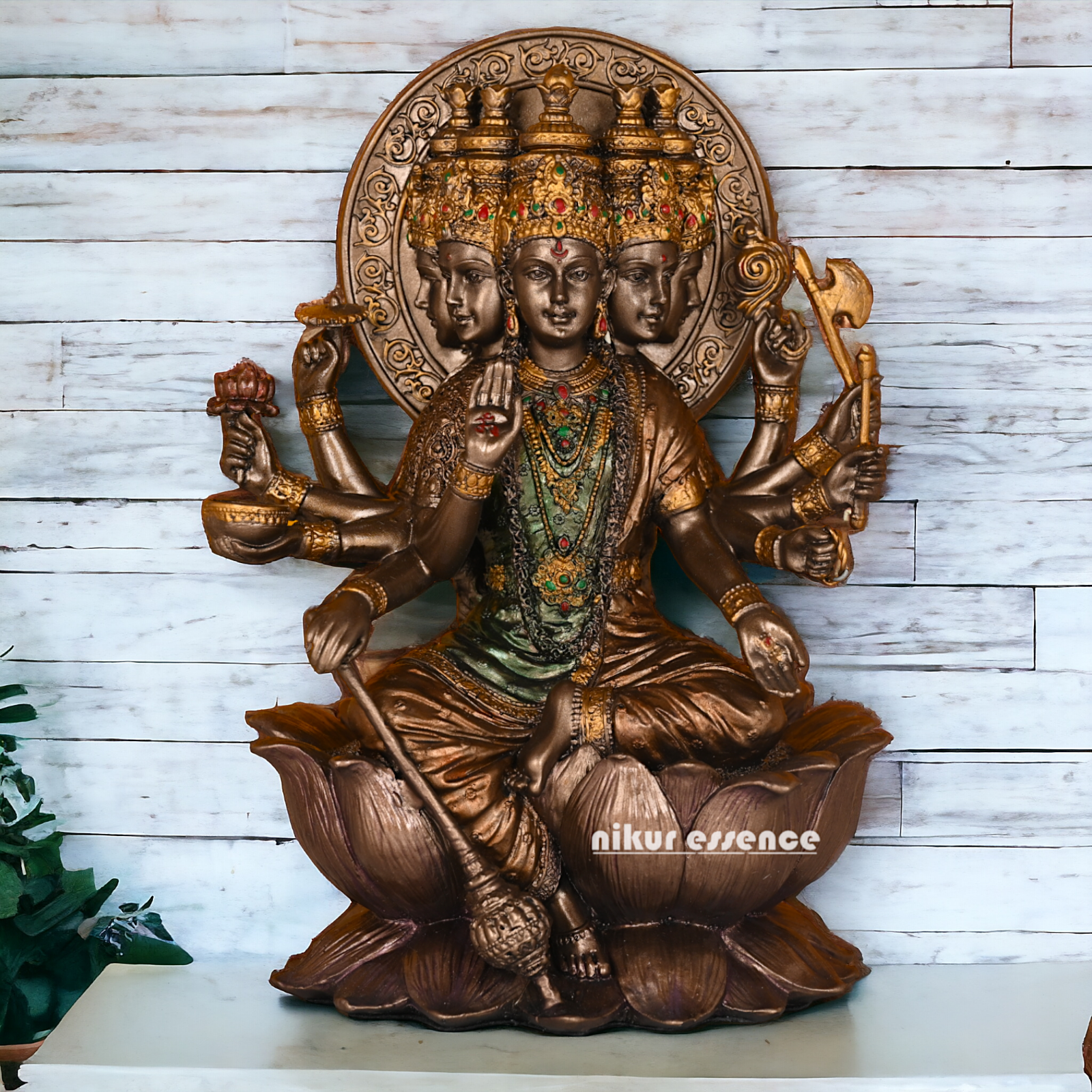 Bronze Gayatri Statue 26 CM in Bonded - Symbol of Divine Radiance and Spiritual Enlightenment