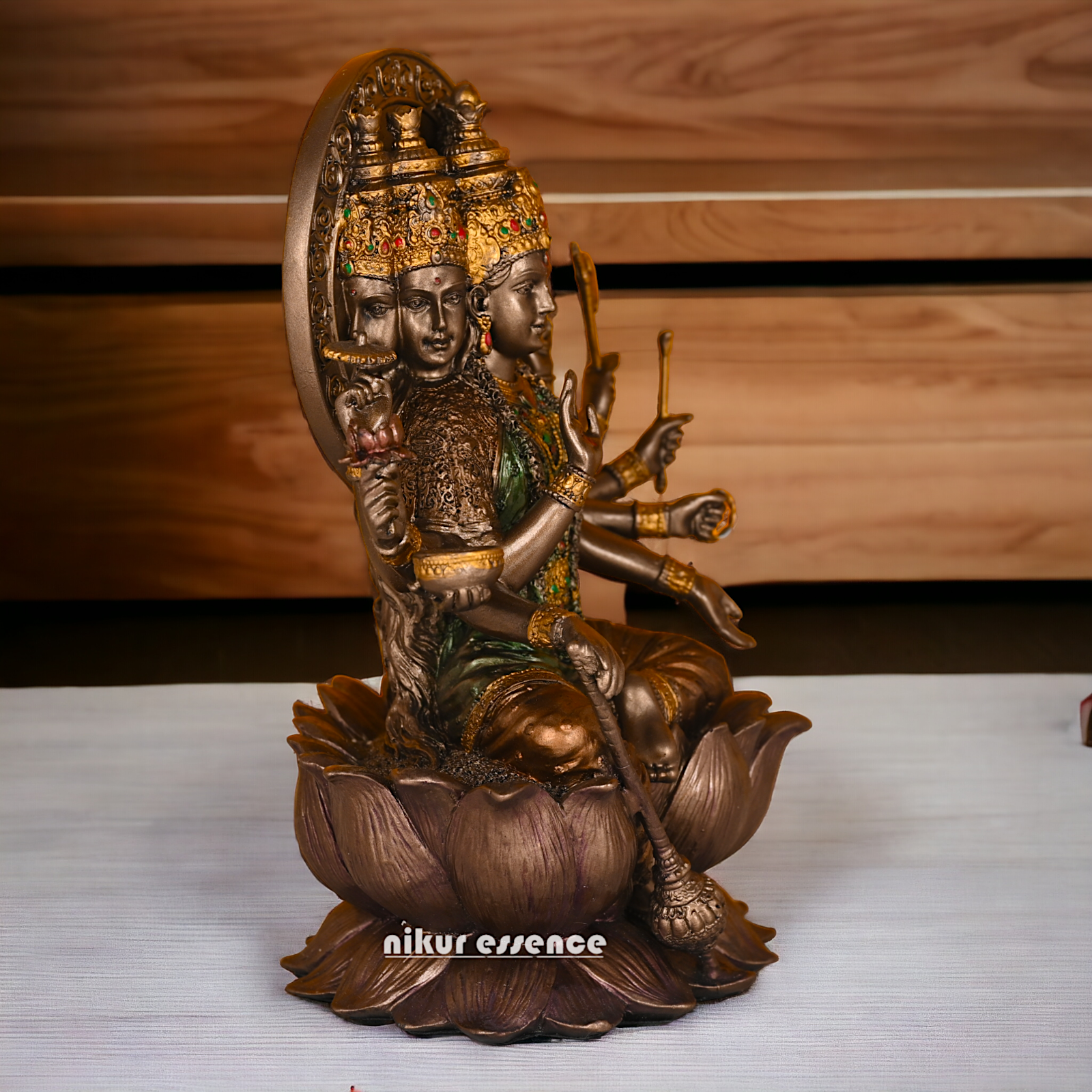 Bronze Gayatri Statue 26 CM in Bonded - Symbol of Divine Radiance and Spiritual Enlightenment