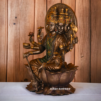 Bronze Gayatri Statue 26 CM in Bonded - Symbol of Divine Radiance and Spiritual Enlightenment