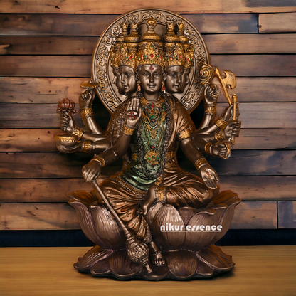 Bronze Gayatri Statue 26 CM in Bonded - Symbol of Divine Radiance and Spiritual Enlightenment