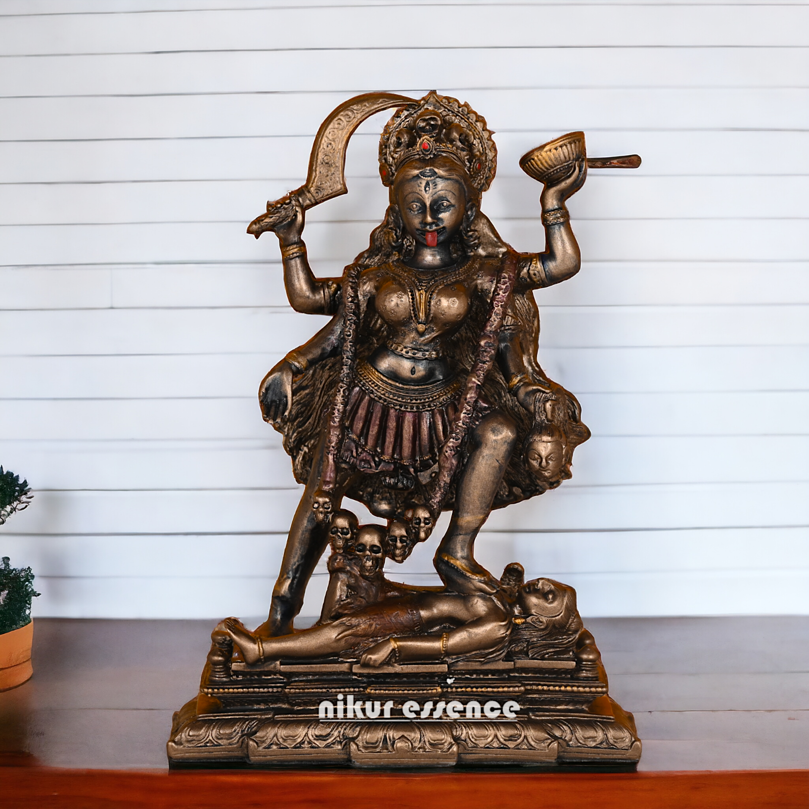 Buy Bronze Kali maa Idol Statue online -nikur essence Nikuressence bhadrakali maa photo cottage arts india dakshina kali maa dakshineswar kali maa photo god diwali hindu jagruti kali maa idol kali maa murti luxury diwali gifts statues god traditional diwali gift