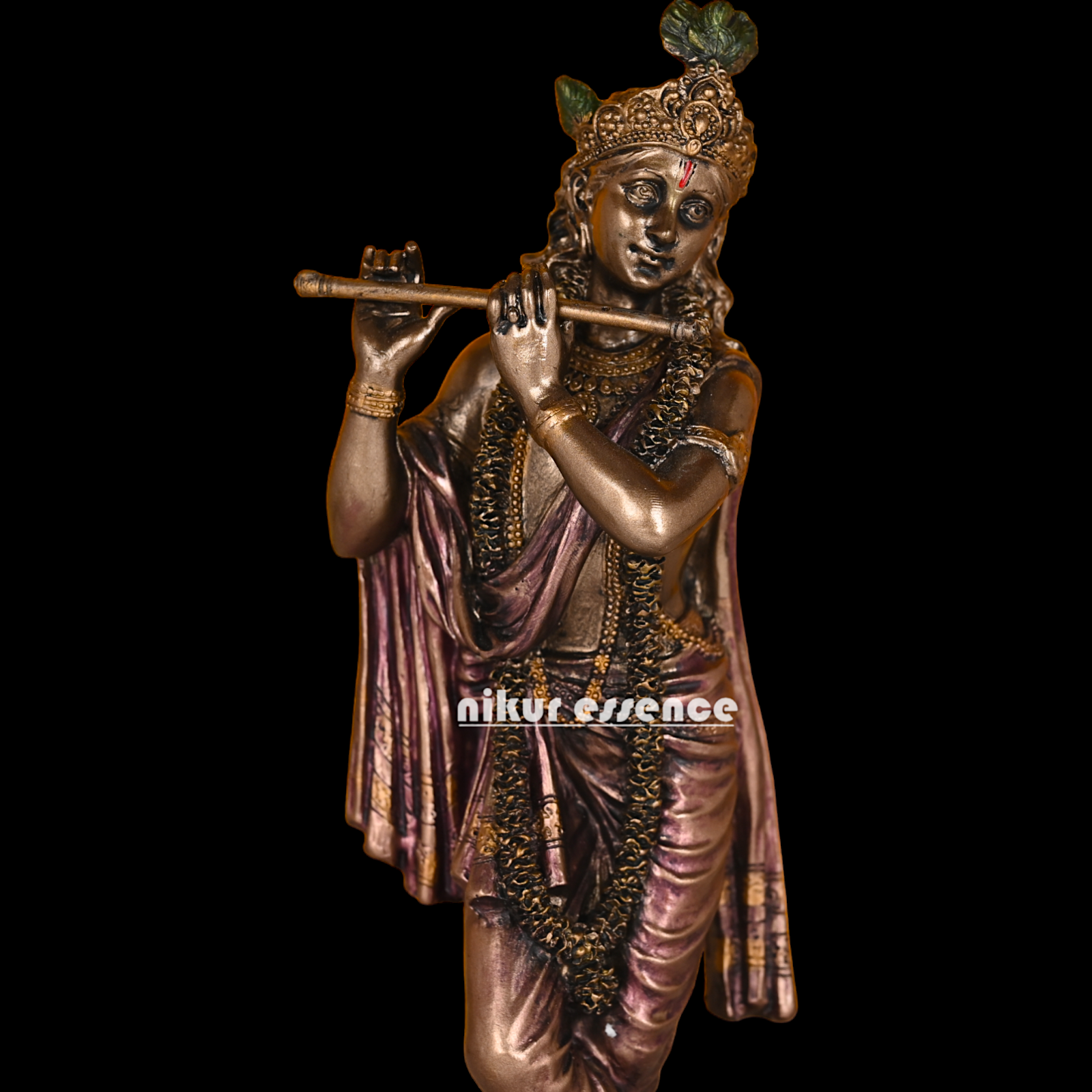 Buy Krishna Statue in copper | Buy Krishna Statue in bronze | Buy Krishna Statue -11 inch