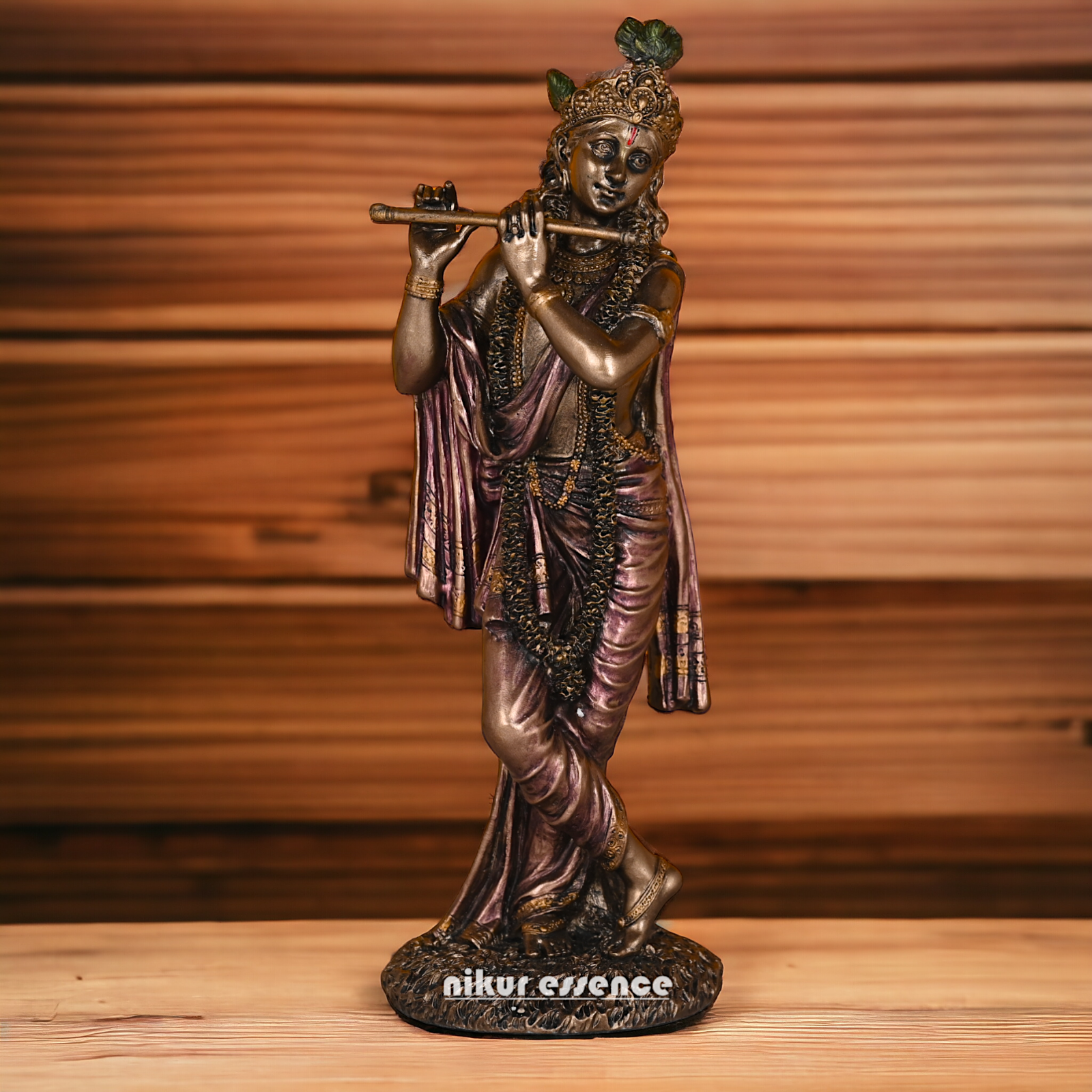 Buy Krishna Statue in copper | Buy Krishna Statue in bronze | Buy Krishna Statue -11 inch