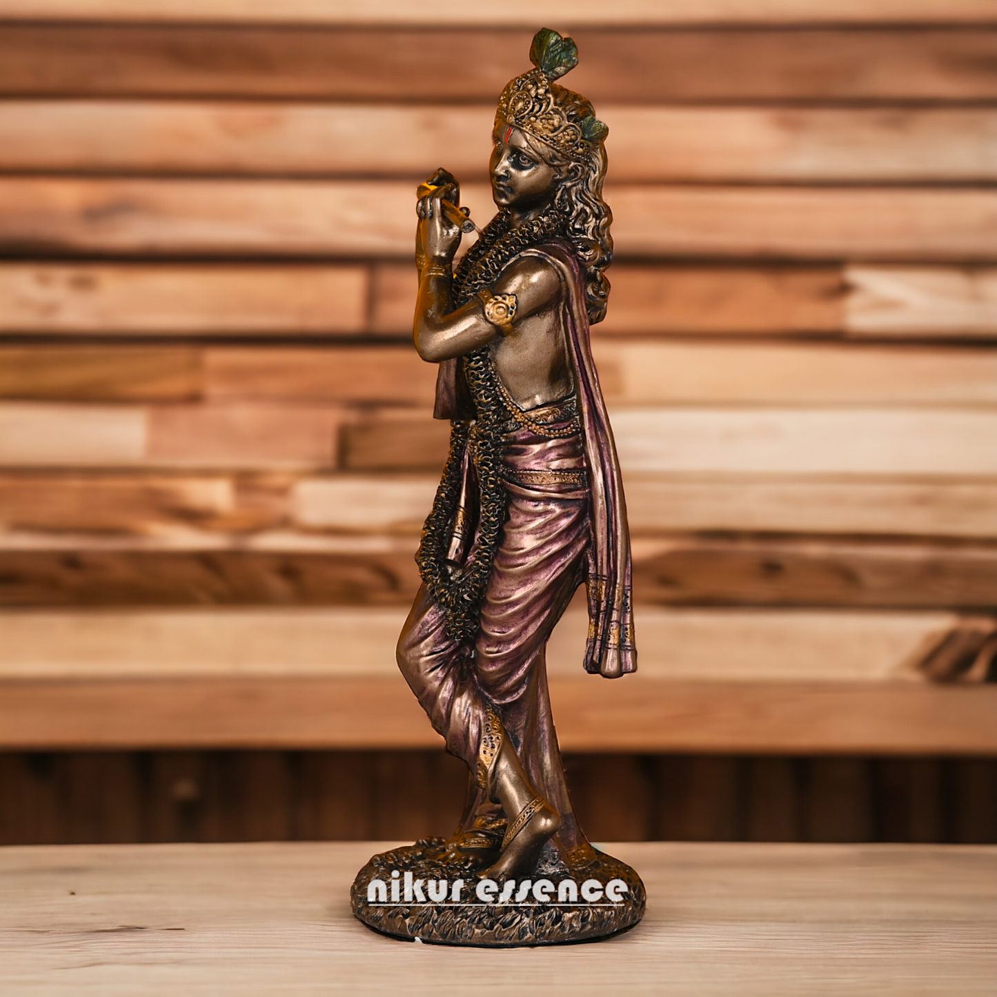 Buy Krishna Statue in copper | Buy Krishna Statue in bronze | Buy Krishna Statue -11 inch