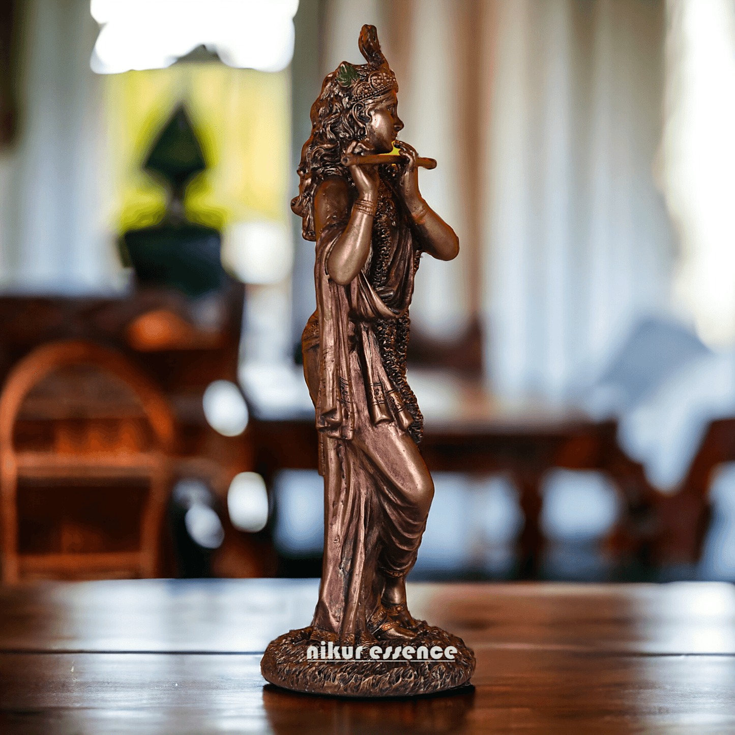 Buy Krishna Statue in copper | Buy Krishna Statue in bronze | Buy Krishna Statue -11 inch