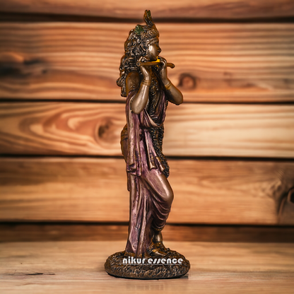 Buy Krishna Statue in copper | Buy Krishna Statue in bronze | Buy Krishna Statue -11 inch