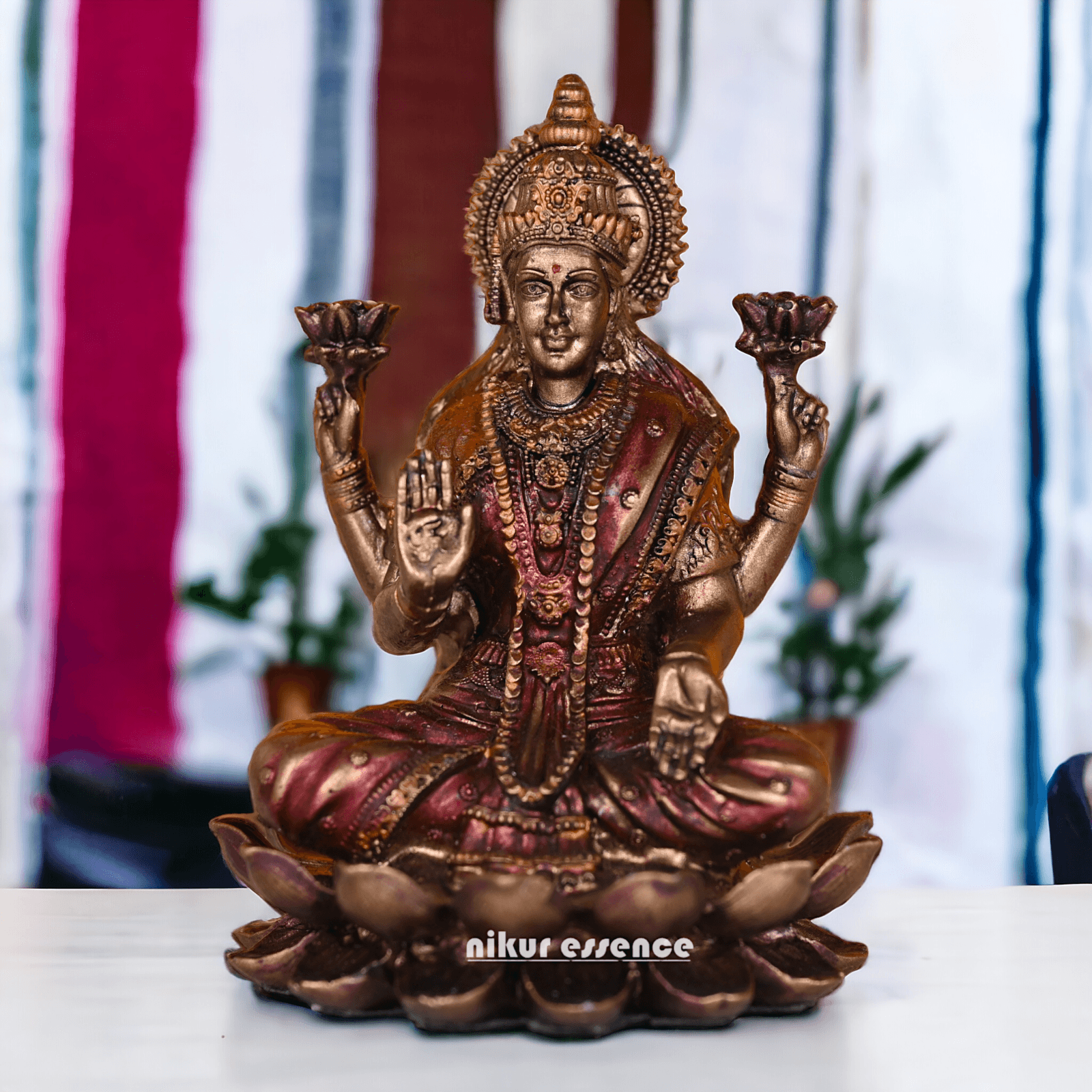 Bronze Statue of Shubh Lakshmi, Symbol of Prosperity and Grace Nikuressence Bombay Bronze lakshmi bronze lakshmi idol handicrafts home home decorative items shop near me how to do laxmi puja at home laxmi pooja at home online decorative items for home prudwi simple laxmi puja at home vintage