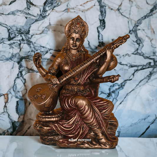 Bronze Saraswati maa idols 7 cm by nikuressence Nikuressence Artistic Home Decor Bronze idol price Bronze decor Bronze online Bronze saraswati idol bronze saraswati statue Buy saraswati statue in usa decorative handicrafts direction of saraswati idol diwali home decor items handicraft home decor items idol of goddess saraswati Online bronze saraswati saraswati idol near me