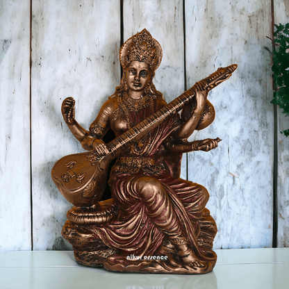 Bronze Saraswati maa idols 7 cm by nikuressence