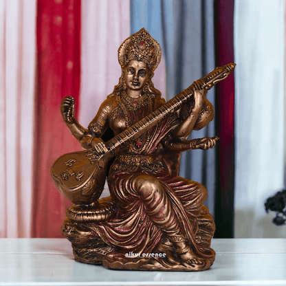 Bronze Saraswati maa idols 7 cm by nikuressence