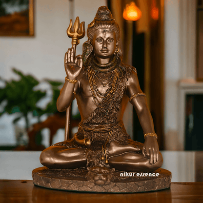 Buy Bronze Lord Shiva Idol Statue - Handcrafted Hindu God Sculpture