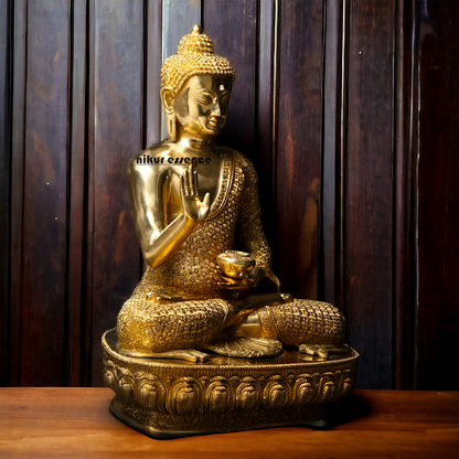 Buy Buddha Brass Statue - 56 cm Handcrafted Meditation Figure for Spiritual Harmony and Home Décor