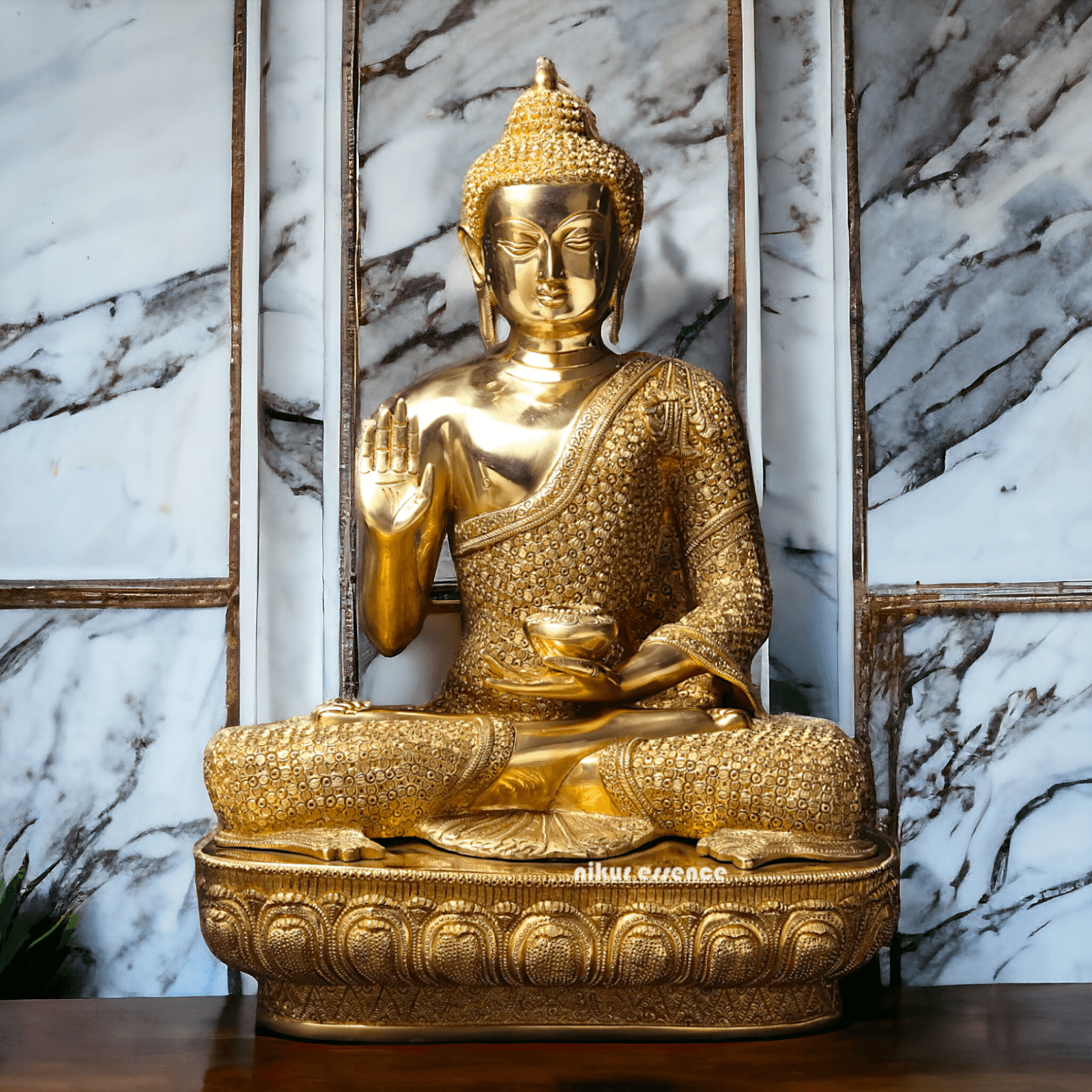 Buy Buddha Brass Statue - 56 cm Handcrafted Meditation Figure for Spiritual Harmony and Home Décor