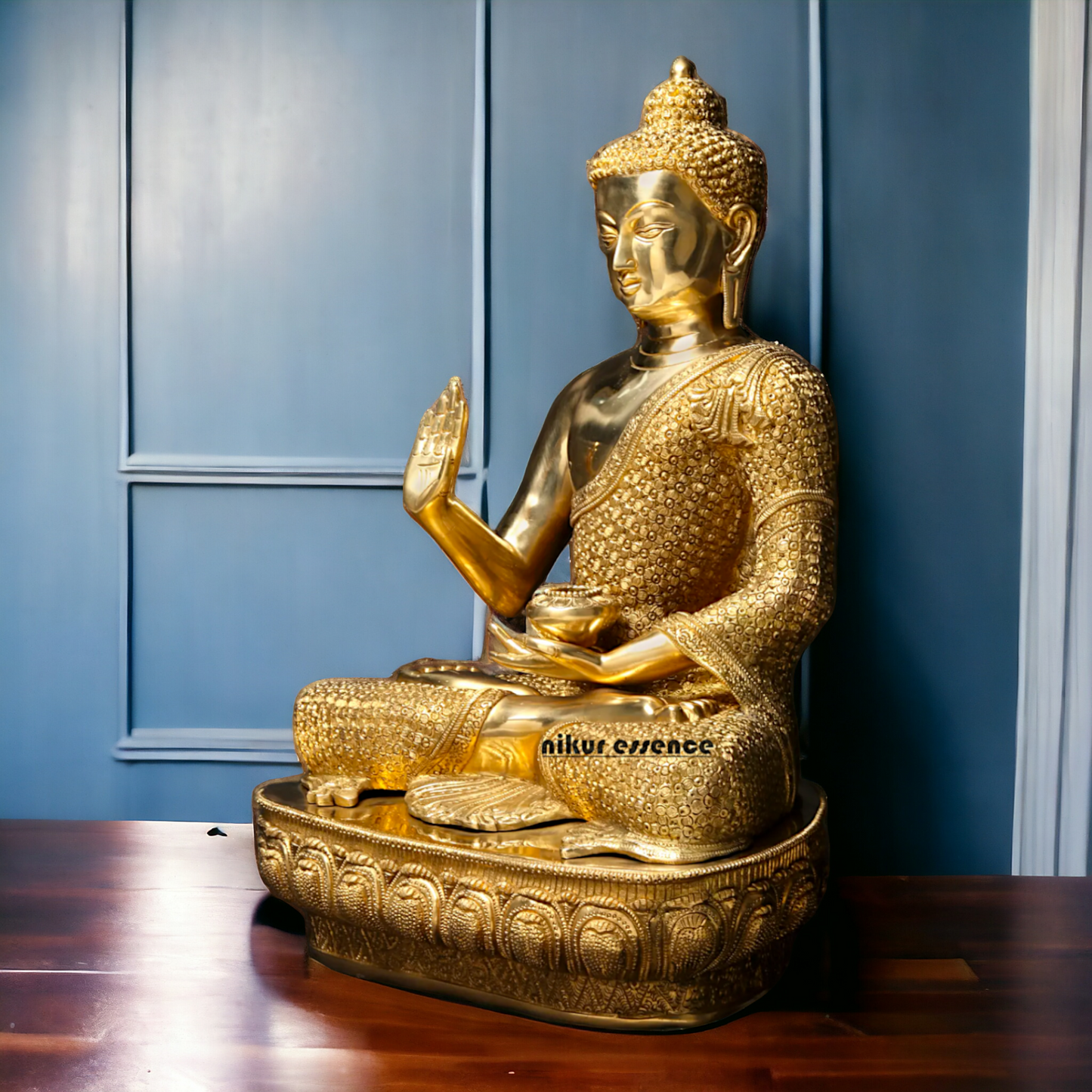 Buy Buddha Brass Statue - 56 cm Handcrafted Meditation Figure for Spiritual Harmony and Home Décor